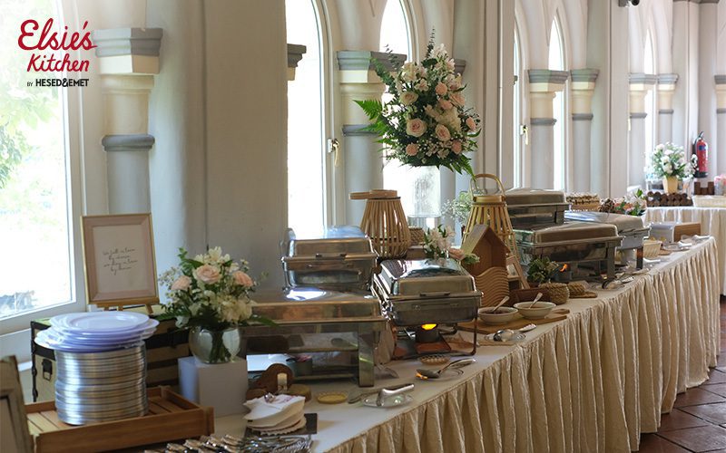 Elegant indoor buffet setup for a successful corporate launch