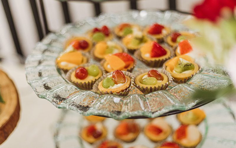 Fresh fruit tartlets for an energizing conference breakfast.