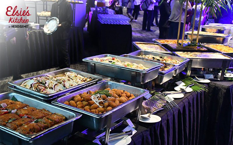Elsie’s Kitchen professional buffet setup for a corporate event.