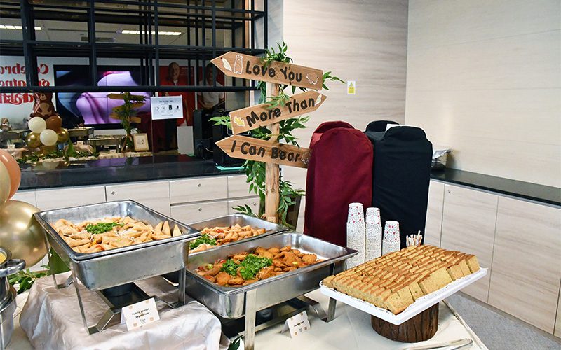 Elsie Kitchen themed catering buffet for compact HDB flat.