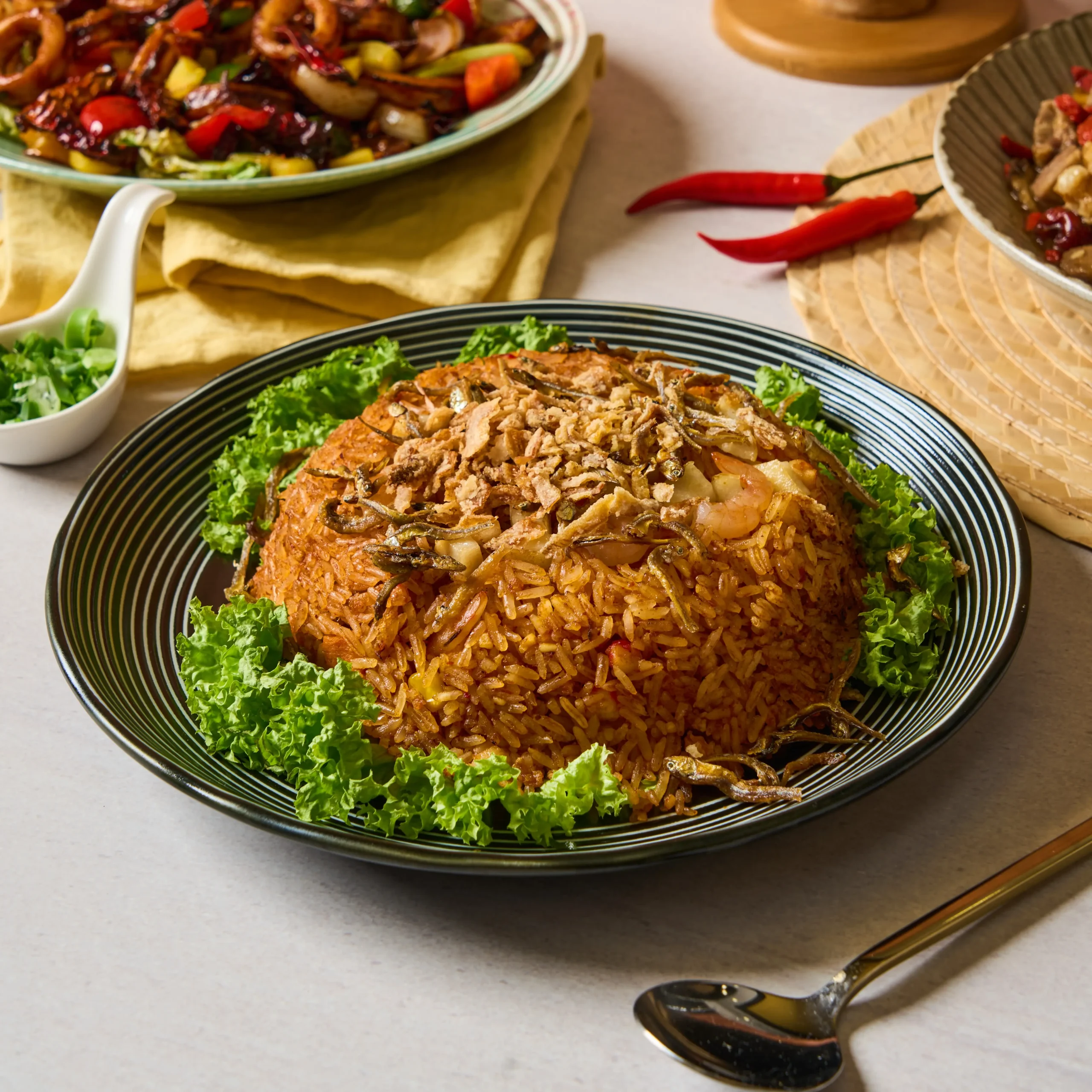 Mixed Grain Nasi Goreng Kampung with Ikan Bilis