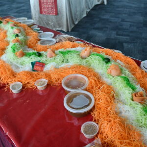 Yu sheng platter for Chinese New Year celebrations