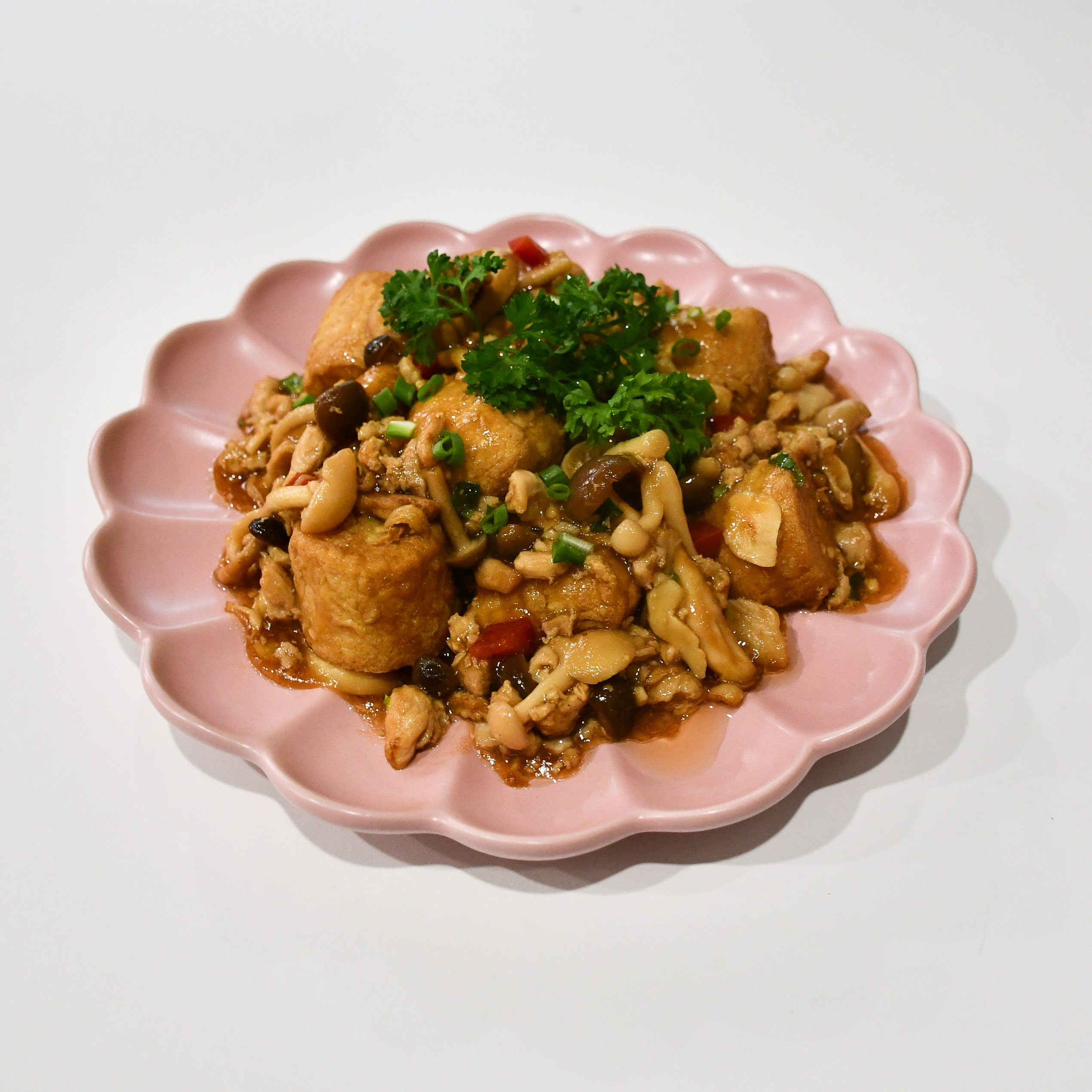 Deep Fried Beancurd with Minced Chicken
