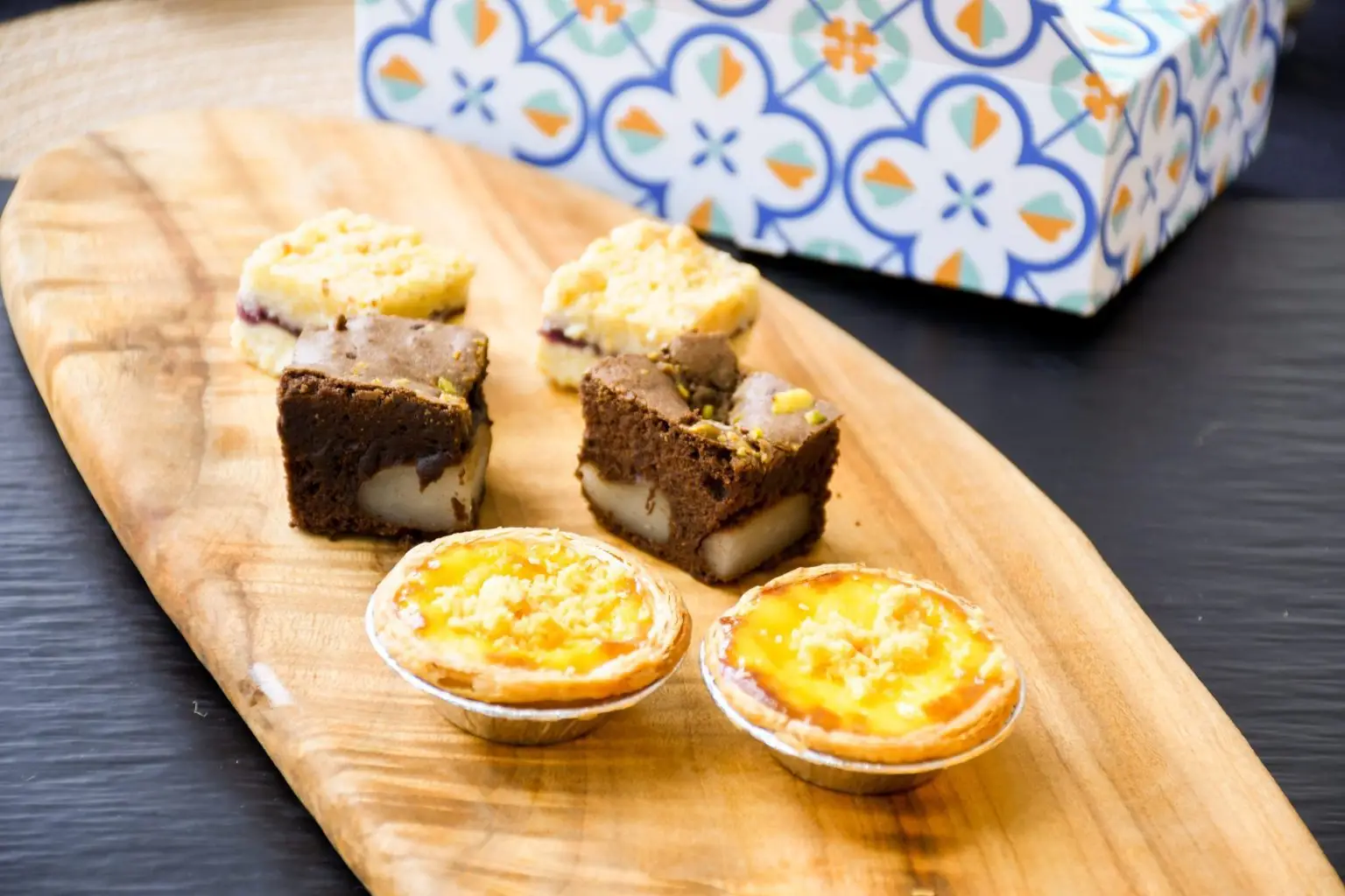 assortment of pastries and tarts
